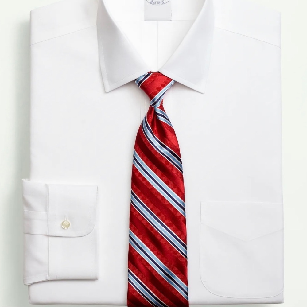 Brooks Brothers Regent white Dress Shirt 100% American Pima Cotton 17.5/36
